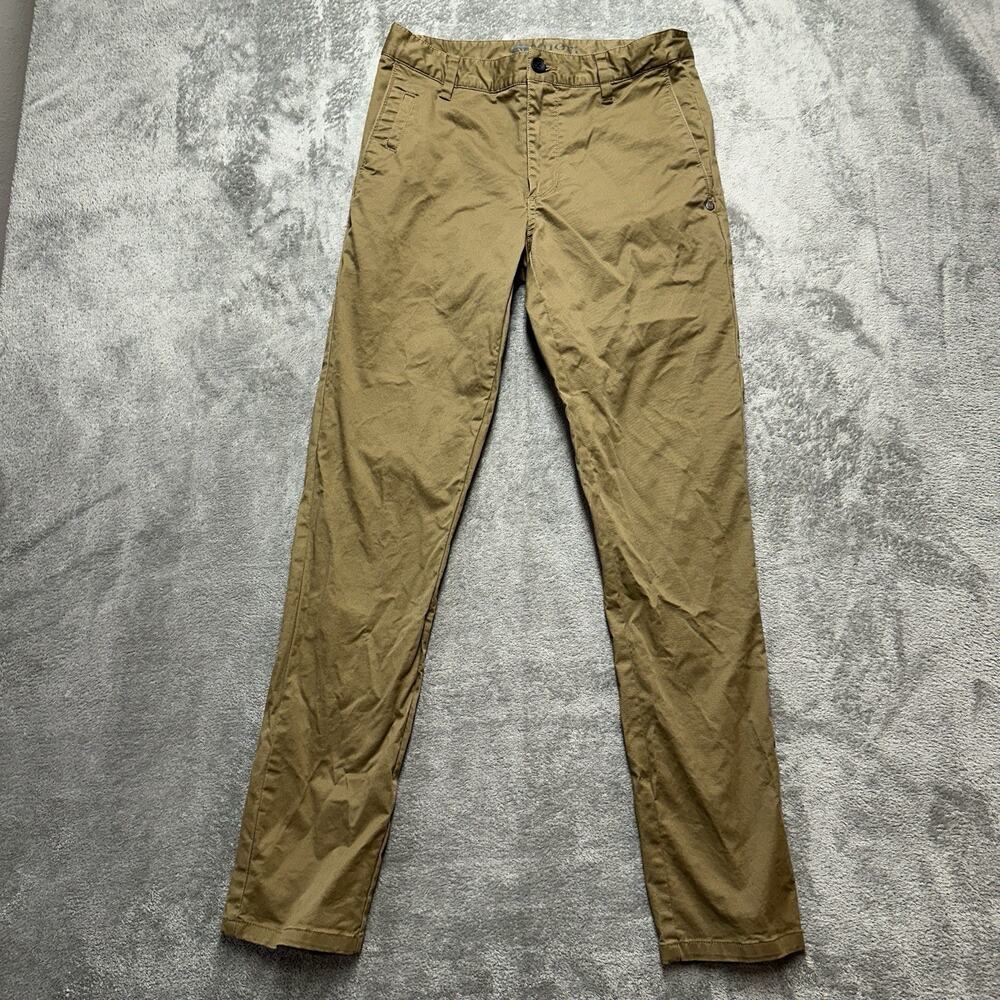 Vuori Mens Tan Brown Straight Leg Flat Front Casual Chino Pants Size 28